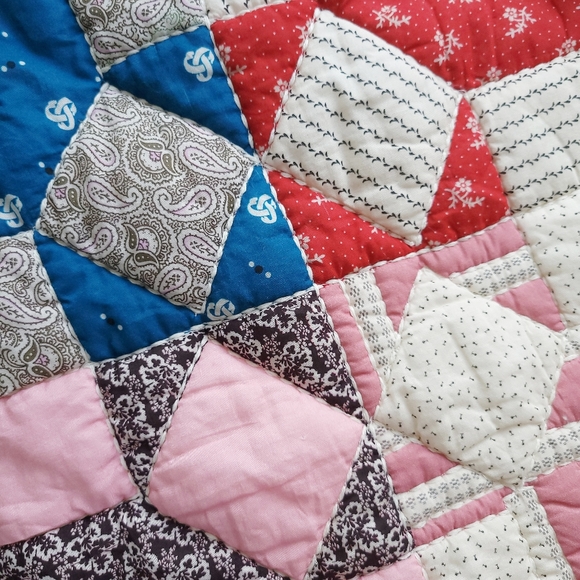 Sea NY Nohr Patchwork Retro Quilt Long Wrap Coat - Picture 11 of 16